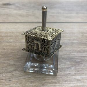 Vintage‎ Sterling Filigree Dreidel